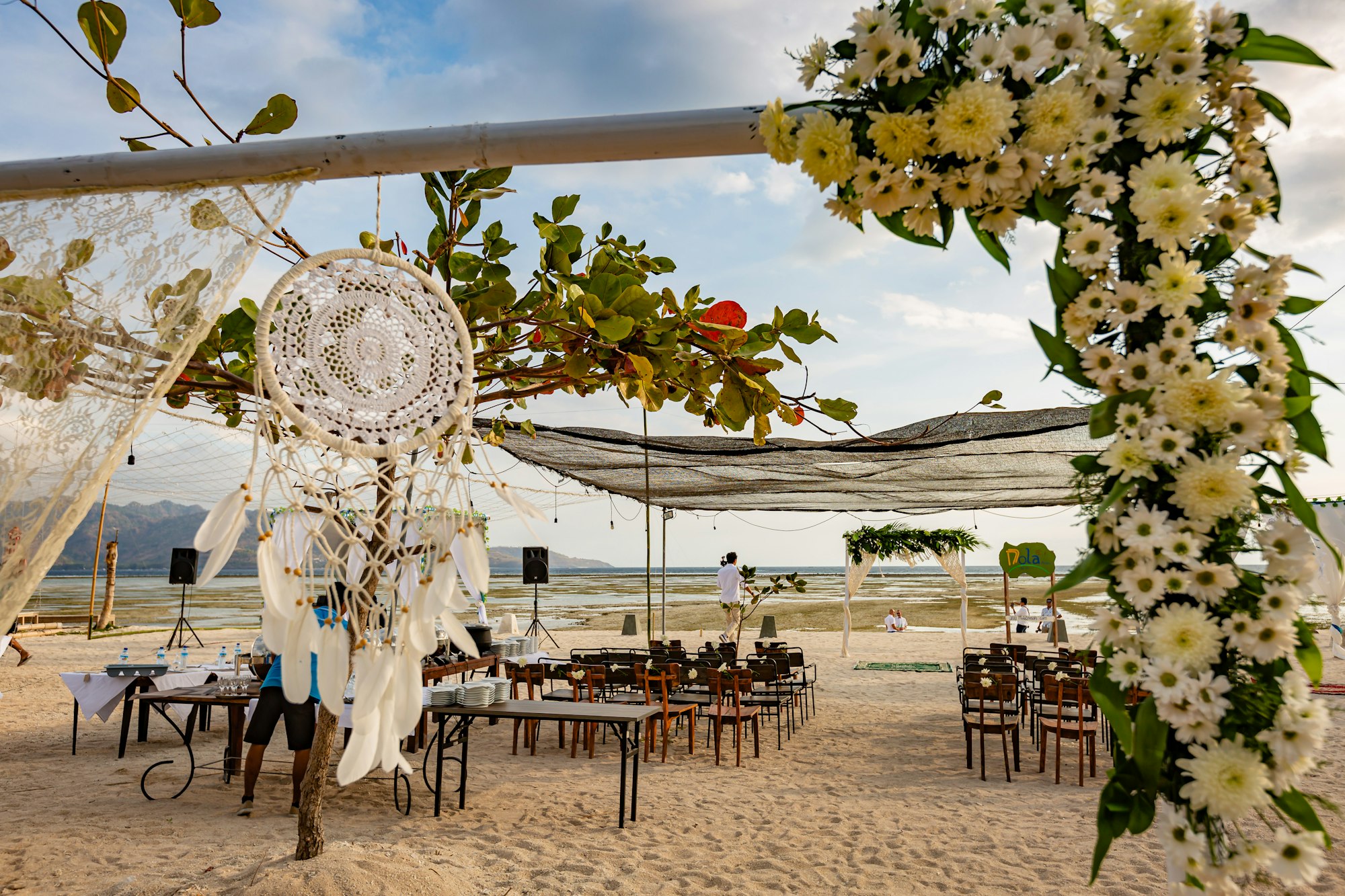 Boho wedding beach style bali